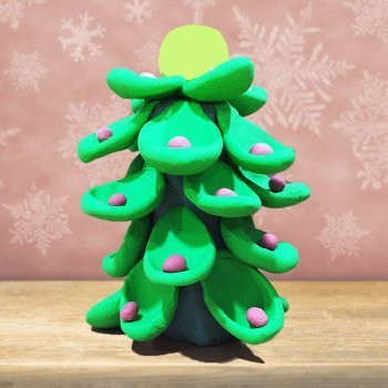 Árbol de Navidad de plastilina