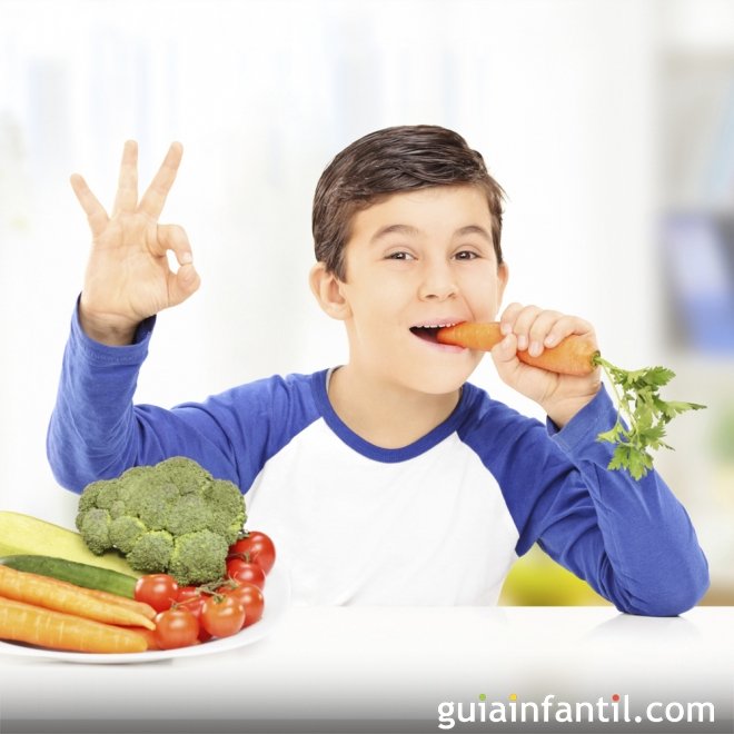 Los beneficios que aportan las verduras a los niños
