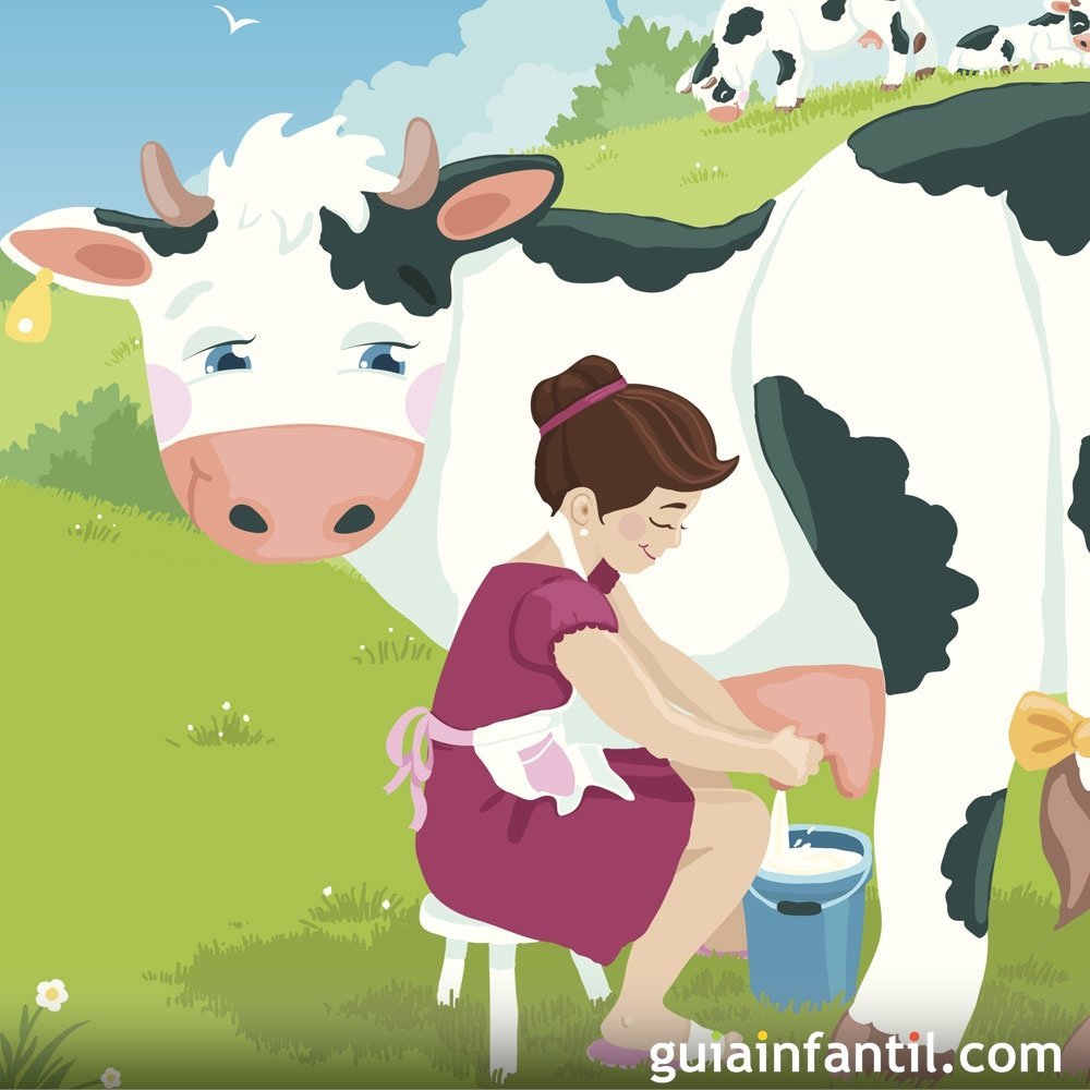 The milkmaid and her pail. Cuentos cortos en inglés