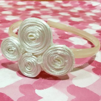 Diadema de Primera Comunión. Manualidades DIY