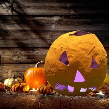 Calabaza de papel maché