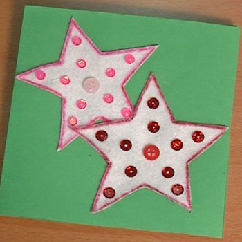Postal con Estrella navideña