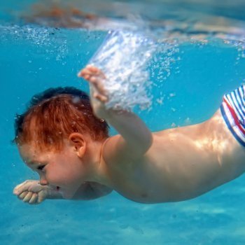 Miedo al agua de niños y bebés