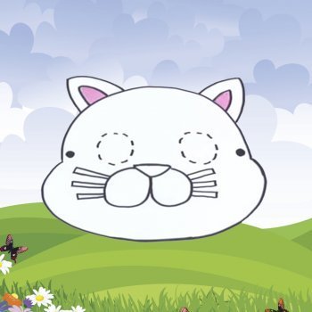 Una máscara de gato para niños
