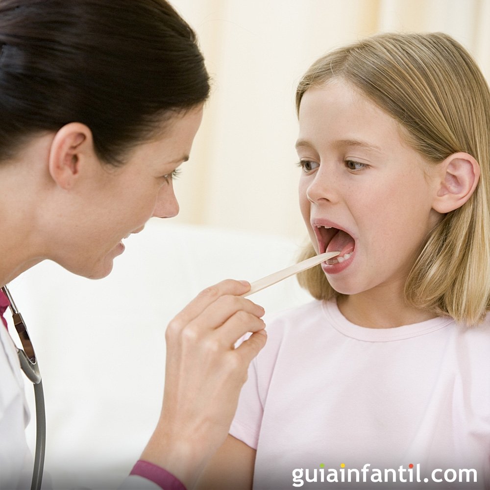 Anginas y faringitis en la garganta de los niños