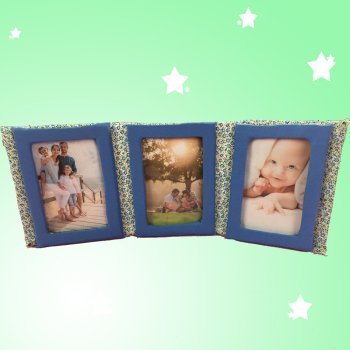 Marco casero con cartón y tela