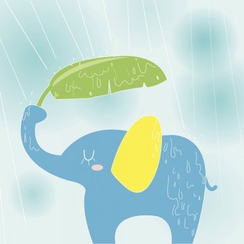 El elefante y la lluvia