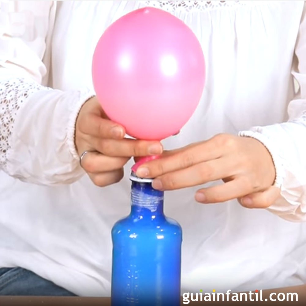 Consejo Escudero Saludo Inflar un globo sin aire. Experimento divertido para niños