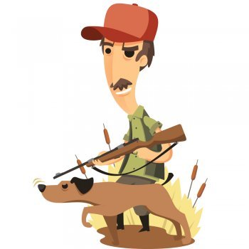 Un cazador y un perro