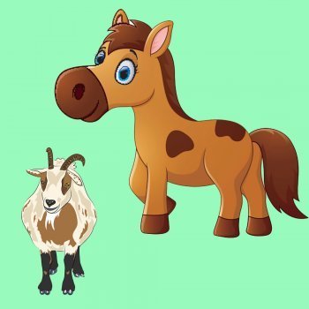 El caballo y la cabra