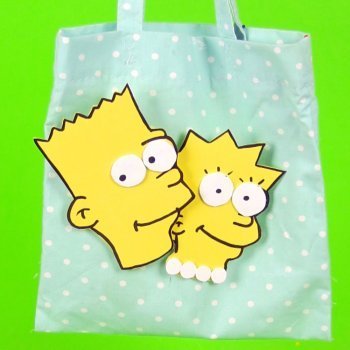 Bolsa personalizada para la merienda. Manualidades de colegio