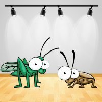 La cucaracha y el grillo. Poema corto para niños