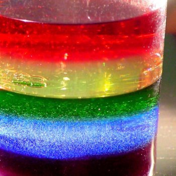 Cómo hacer un arco iris líquido