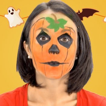 Maquillaje de calabaza para la fiesta de Halloween