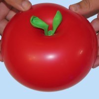 Manzana con un globo. Manualidades decorativas