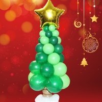 Cómo hacer un arbolito de Navidad con globos