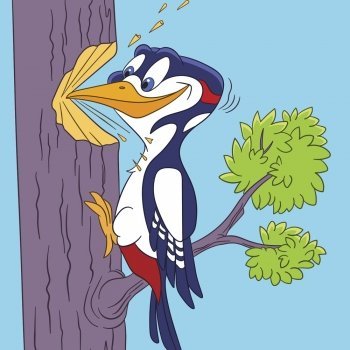 Nicanor (El pájaro carpintero). Poema didáctico para niños