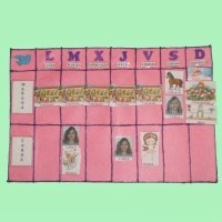 Planificador semanal infantil. Manualidades con fieltro