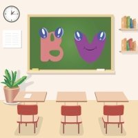 La B y la V. Poema didáctico para niños