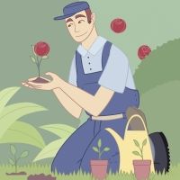 El jardinero bondadoso. Cuento con valores para niños