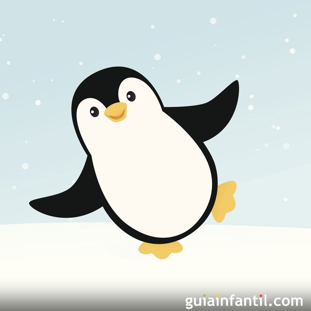 Cómo dibujar un pingüino. Dibujos para niños
