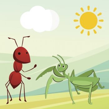 La cigarra y la hormiga. Fábula para los niños