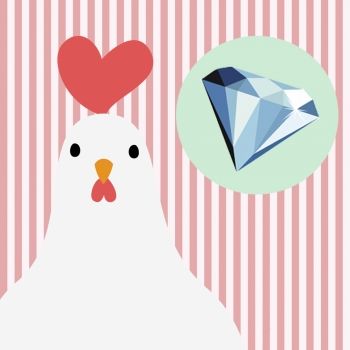 Fábula infantil. La gallina y el diamante