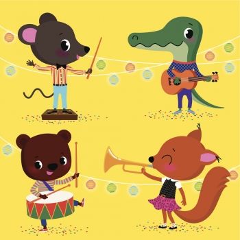 La orquesta de animales. Canción de Cri Cri para niños