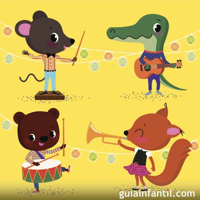 La orquesta de animales. Canción de Cri Cri para niños