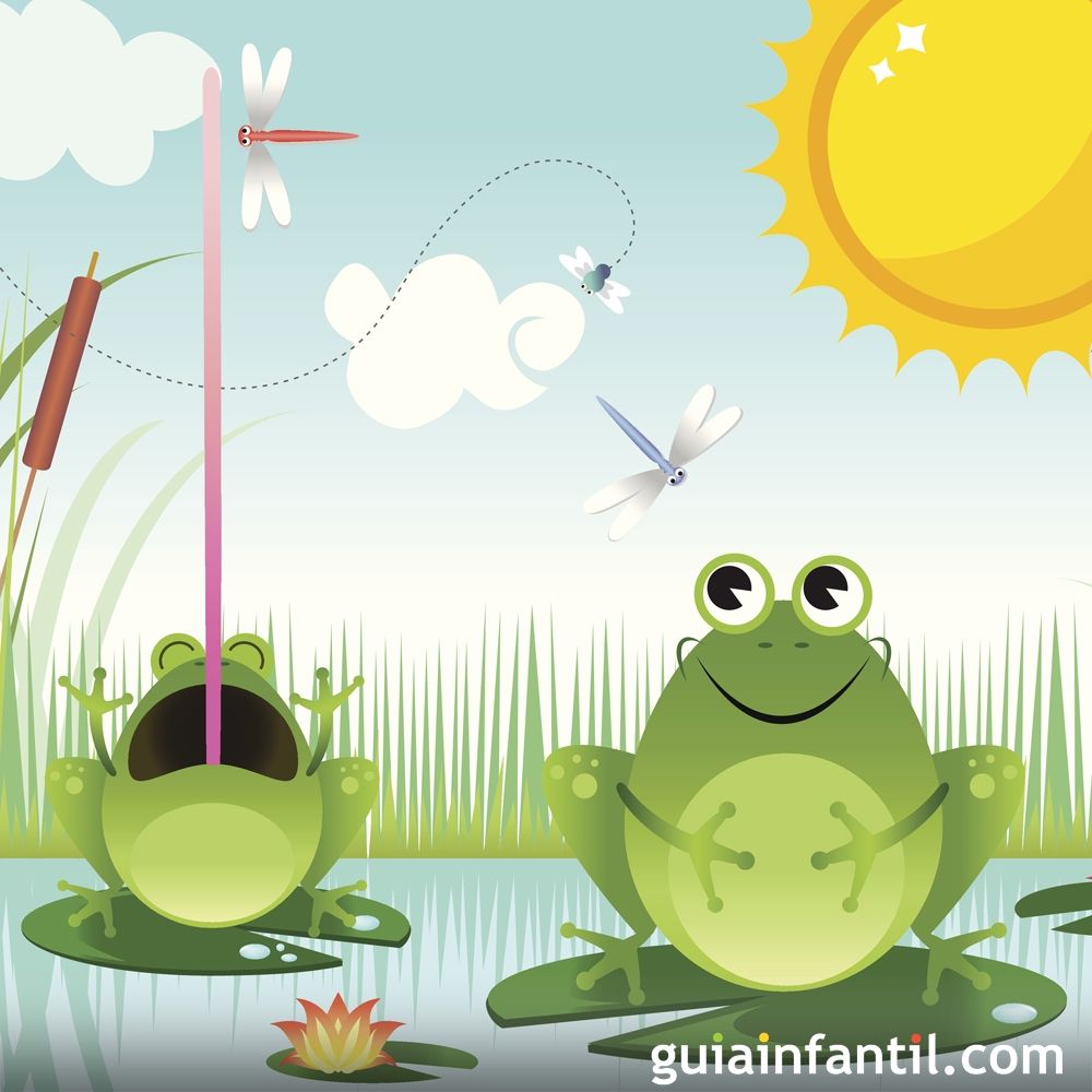 El sol y las ranas. Fábula infantil de Jean de La Fontaine