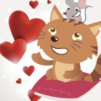 La amistad de la gata y el ratón. Poesía infantil sobre los amigos