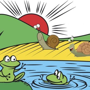 Los caracoles. Fábula para niños sobre la vanidad