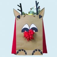 Bolsas de regalo para Navidad. Manualidades sencillas para niños