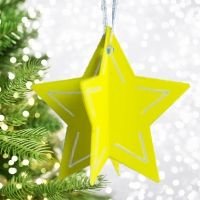 Estrellas de cartulina para decorar el árbol de Navidad. Manualidades infantiles