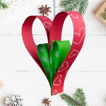 Adorno de Navidad con forma de corazón