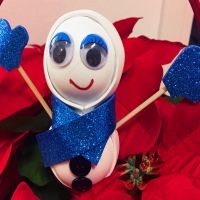 Manualidad de Muñeco de nieve. Manualidades navideñas para niños