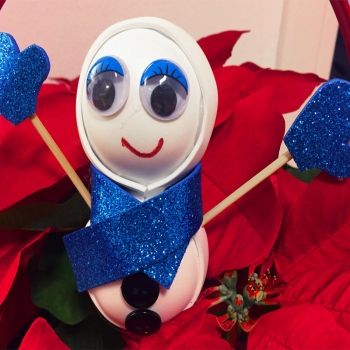 Manualidad de Muñeco de nieve. Manualidades navideñas para niños