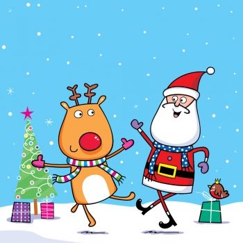 Villancicos con baile de papá Noel