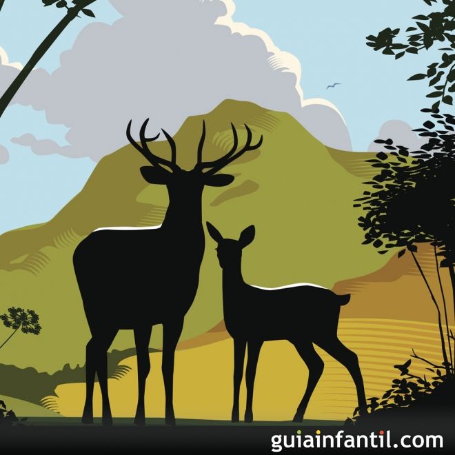 El ciervo, el manantial y el león. Fábula sobre la gratitud