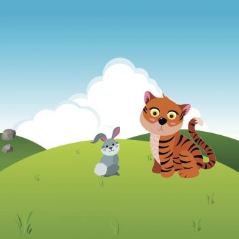 El conejo y el tigre. Fábula de Venezuela para niños