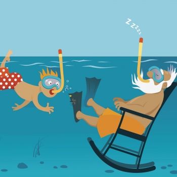 El viejo pescador y el niño
