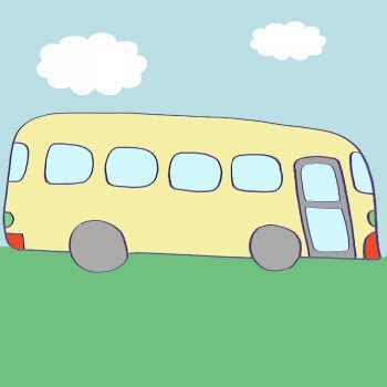 Cómo hacer, paso a paso, un dibujo de un autobús