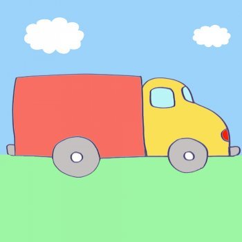 Cómo hacer, paso a paso, un dibujo de un camión
