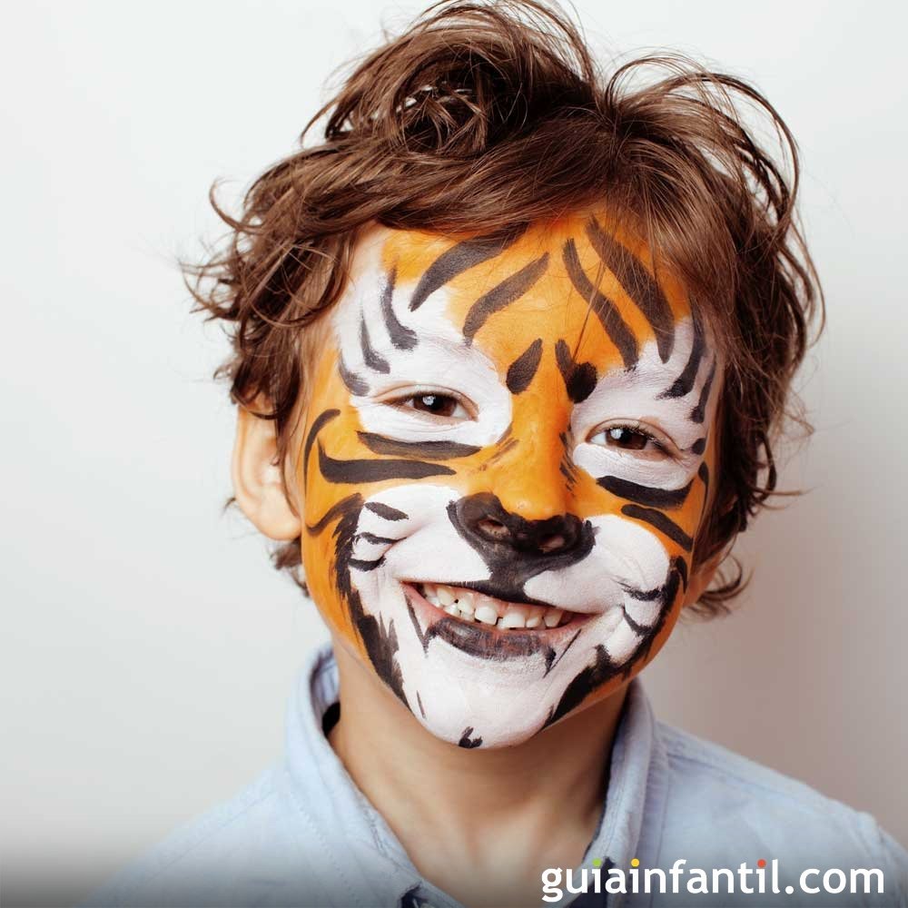 montar Sucio Puñalada Maquillaje de animales para el carnaval de los niños