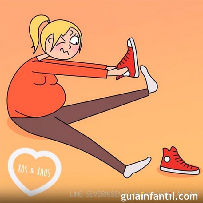 Las divertidas ilustraciones de los problemas diarios de una embarazada