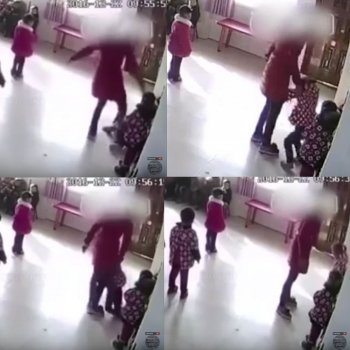 Impactantes imágenes de una profesora que golpea a sus alumnos de Infantil