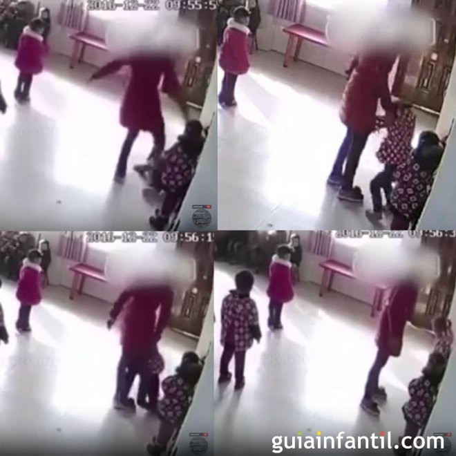 Impactantes imágenes de una profesora que golpea a sus alumnos de Infantil Impactantes imágenes de una profesora que golpea a sus alumnos de Infantil