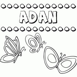 Adán: dibujos de los nombres para colorear, pintar e imprimir