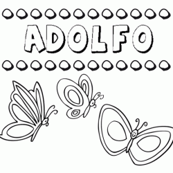 Adolfo: dibujos de los nombres para colorear, pintar e imprimir