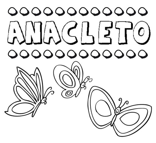 Anacleto: dibujos de los nombres para colorear, pintar e imprimir